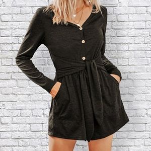 SUPREME FASHIONS ⚡Tie Waste Pocket Romper, Dress